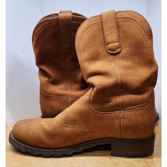 Tecovas Ranch Wear Stockton Umber Dark Brown Leather Size 13D Work Boots main image 15